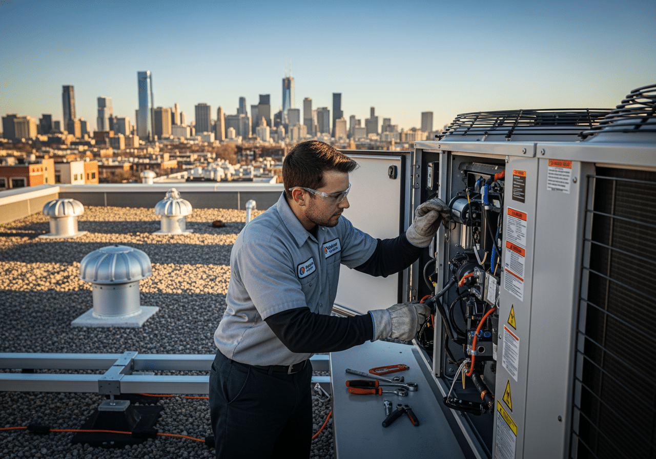 Commercial AC installation